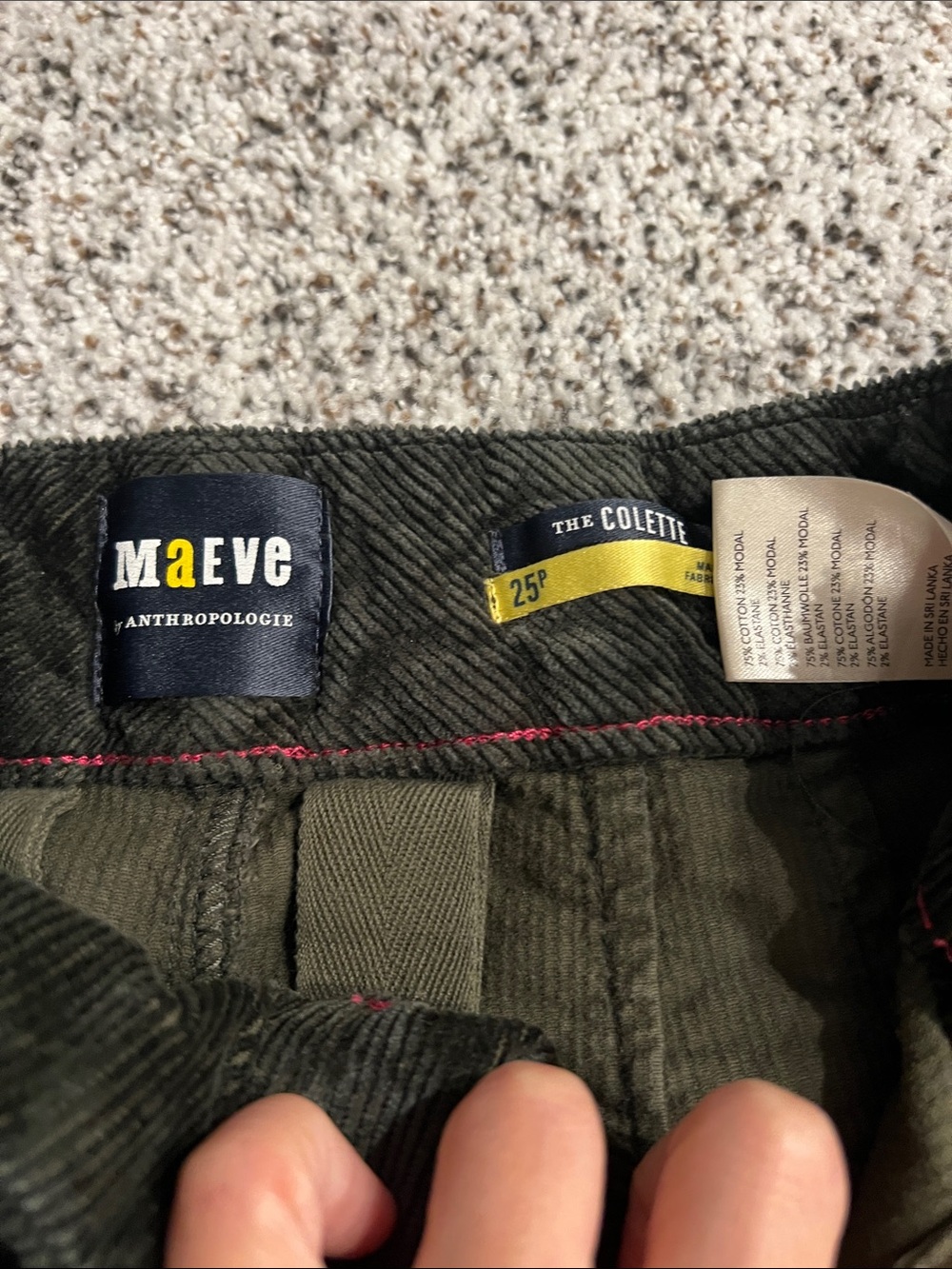 MAEVE Anthropologie the Colette Pants in Navy and Olive - Picture 4 of 4